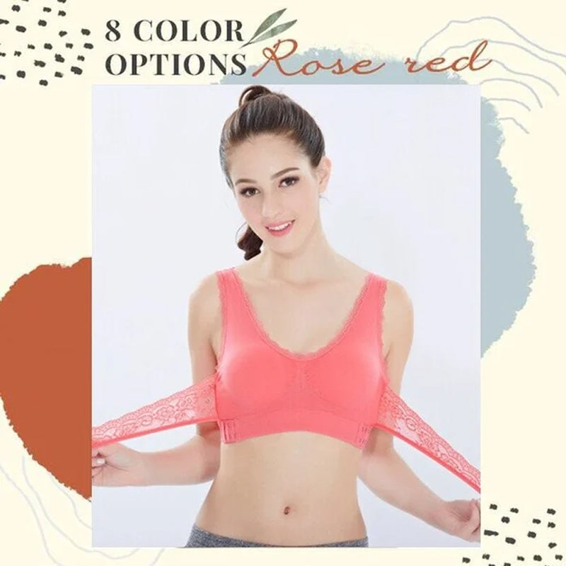 Kalsten | Front Cross-Side Buckle Lace Bra
