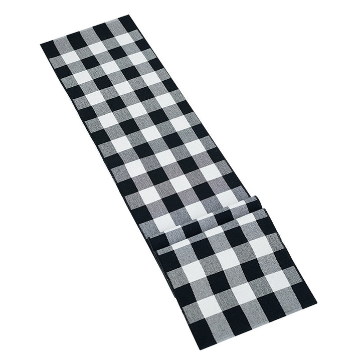 Woven table placemat in buffalo check made of cotton blend Kalsten