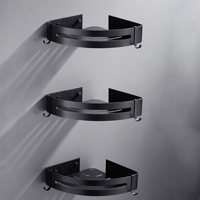 Kalsten | Matt Black Modern Bathroom Accessory Set, Set of 3, Bathroom Shelf