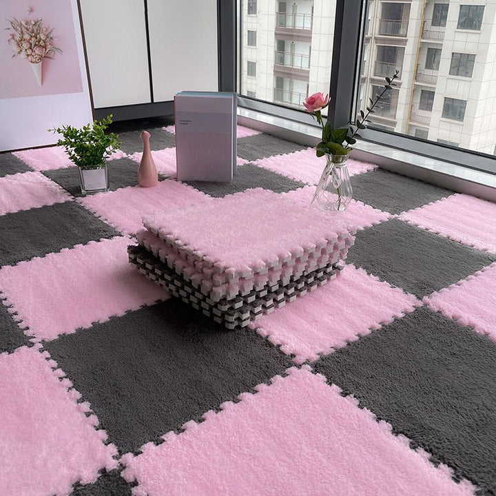 Kalsten | Multicolored Level Loop Carpet Tile Non-Slip Composite Floor Tiles for Bedroom