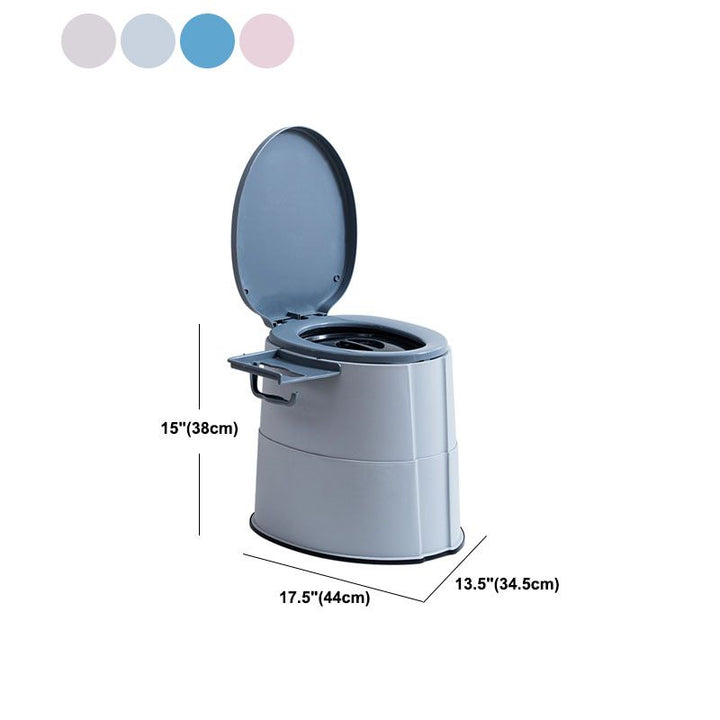 Kalsten | Modern Flush Toilet Plastic Round Floor Mounted Toilet Bowl for Bathroom
