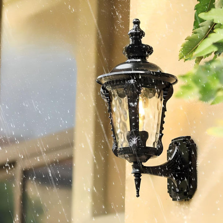 Vintage Glass Outdoor Wall Lantern Noxord