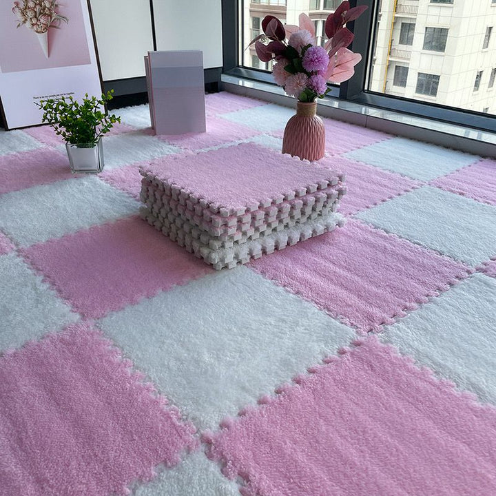 Kalsten | Multicolored Level Loop Carpet Tile Non-Slip Composite Floor Tiles for Bedroom