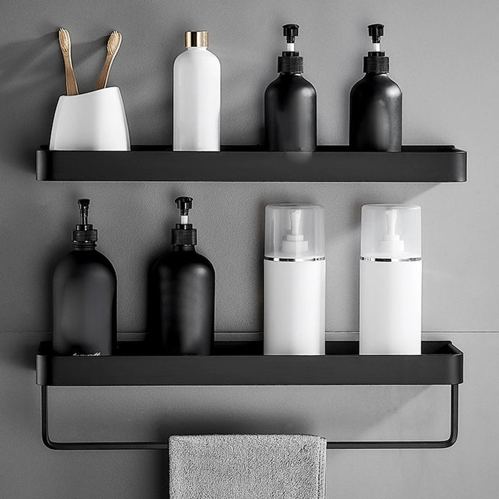Matt Black Stainless Steel Bathroom Rack