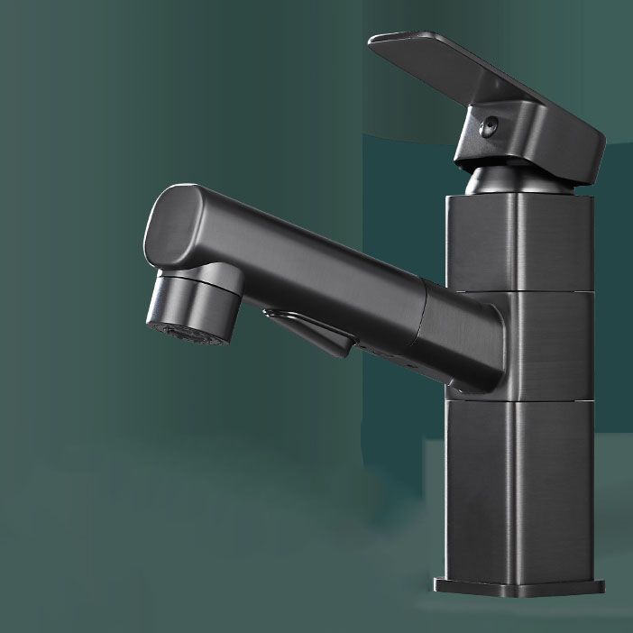Kalsten | Bathroom Vessel Faucet Swivel Spout Single Handle Faucet with Pull-Out Spray Head