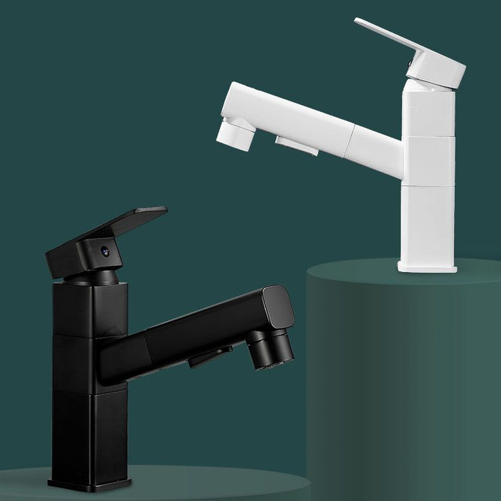 Kalsten | Bathroom Vessel Faucet Swivel Spout Single Handle Faucet with Pull-Out Spray Head