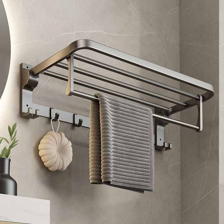Kalsten | Contemporary Bathroom Accessory Set Grey Aluminum Bathroom Accessory Kit