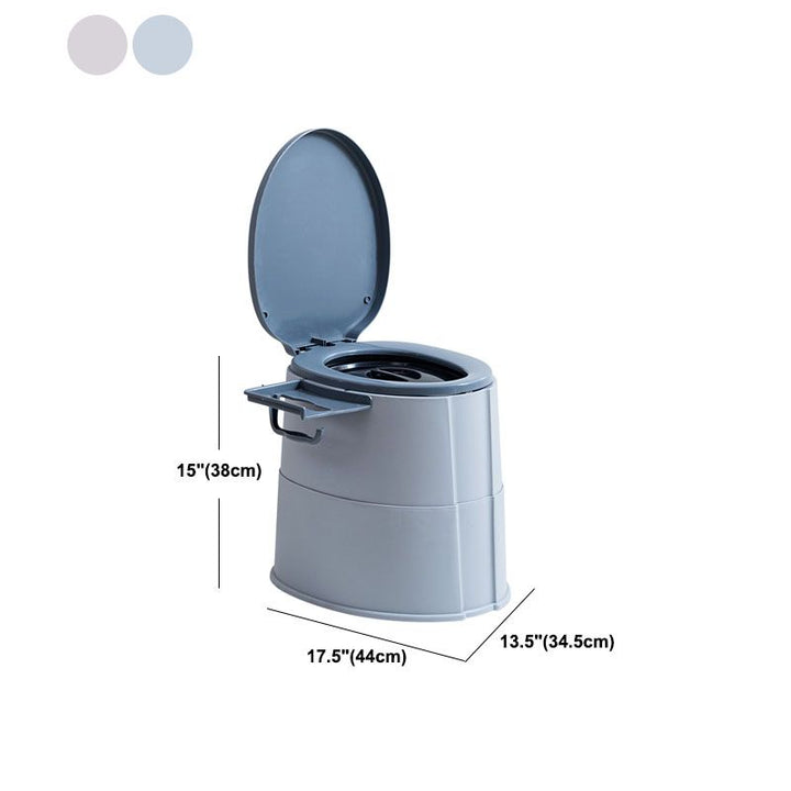 Kalsten | Modern Flush Toilet Plastic Round Floor Mounted Toilet Bowl for Bathroom