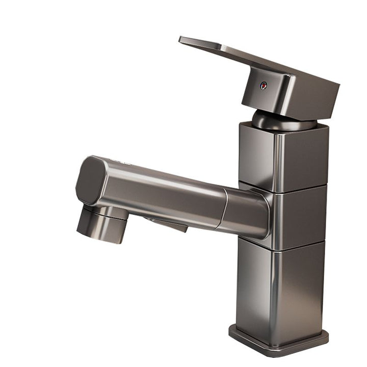 Kalsten | Bathroom Vessel Faucet Swivel Spout Single Handle Faucet with Pull-Out Spray Head
