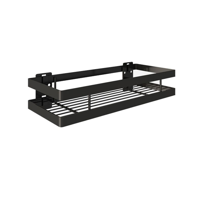 Kalsten | 2-piece bathroom shelf made of matte black metal bathroom hardware set