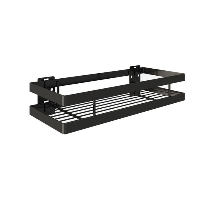 Kalsten | 2-piece bathroom shelf made of matte black metal bathroom hardware set