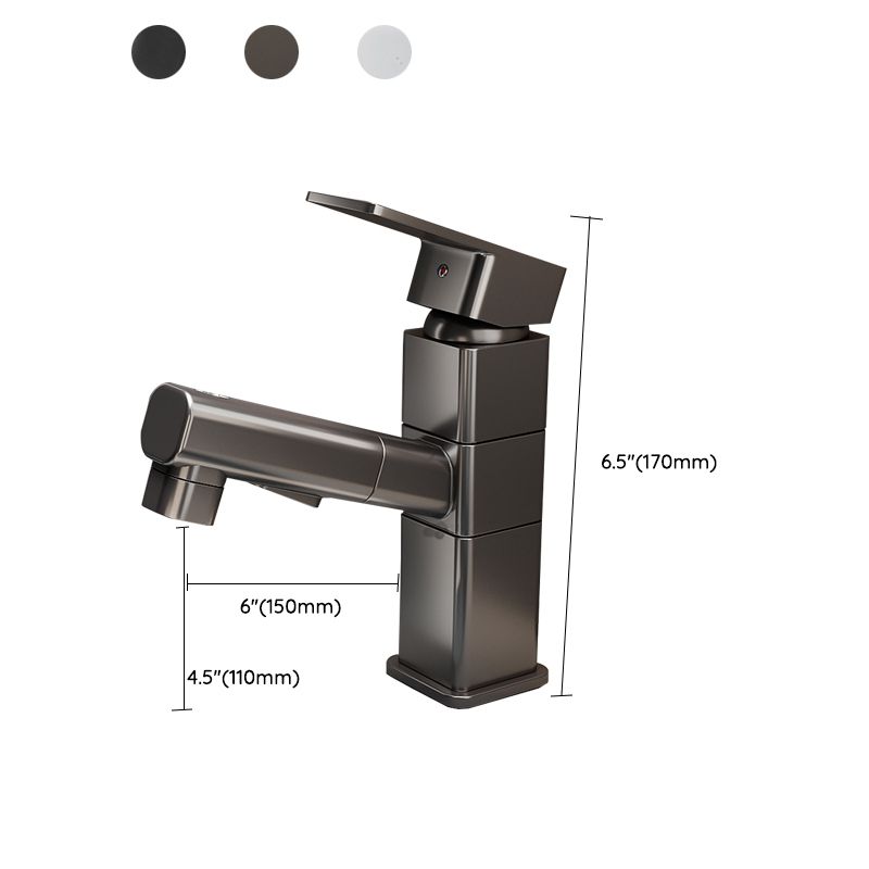Kalsten | Bathroom Vessel Faucet Swivel Spout Single Handle Faucet with Pull-Out Spray Head
