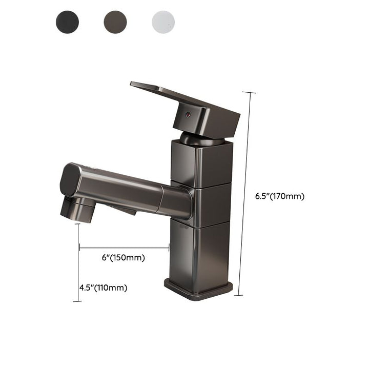 Kalsten | Bathroom Vessel Faucet Swivel Spout Single Handle Faucet with Pull-Out Spray Head