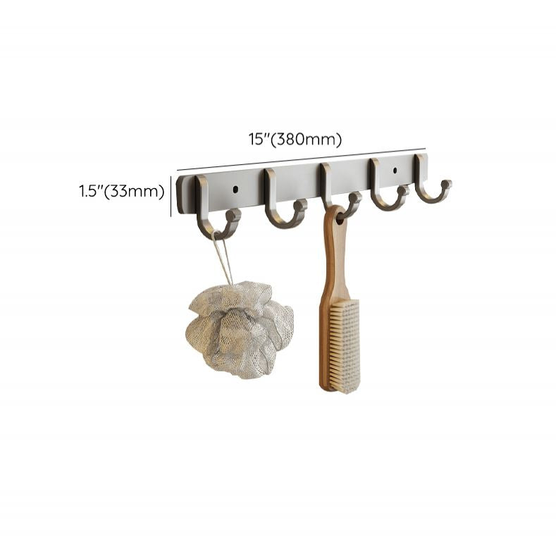 Kalsten | Contemporary Bathroom Accessory Set Grey Aluminum Bathroom Accessory Kit