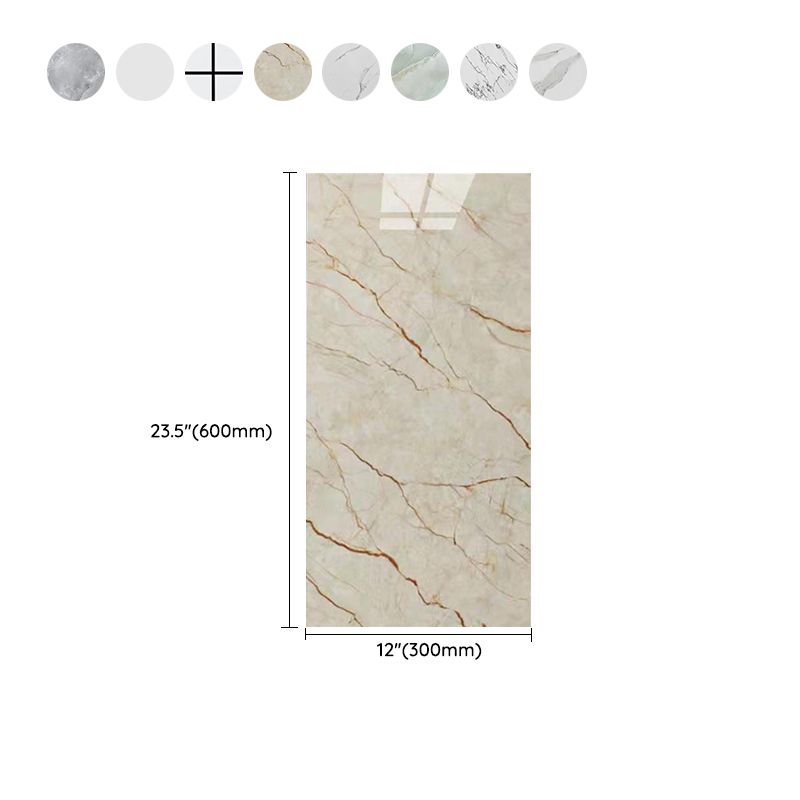 Kalsten | Stain Resistant Peel & Stick Tile Marble Effect Single Tile for Kitchen Backsplash