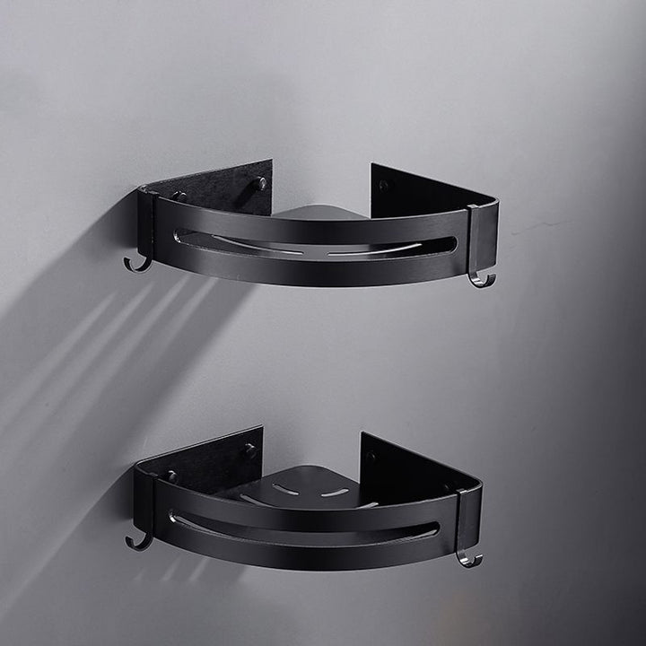 Kalsten | Matt Black Modern Bathroom Accessories Set, Set of 3, Bathroom Shelf