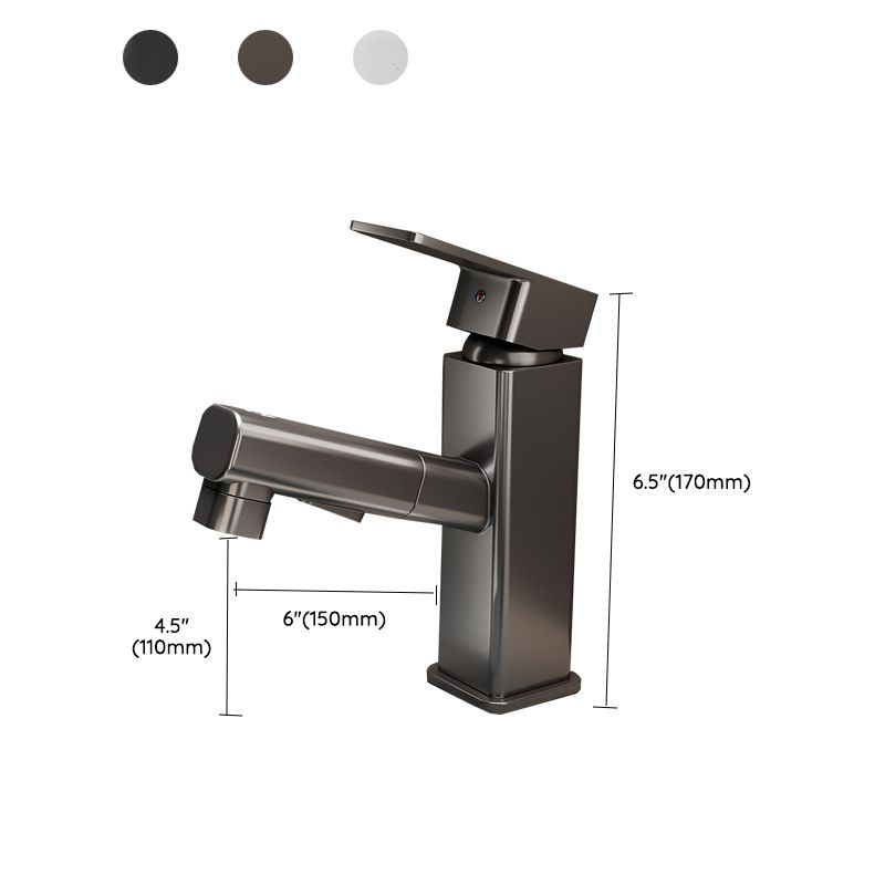 Kalsten | Bathroom Vessel Faucet Swivel Spout Single Handle Faucet with Pull-Out Spray Head