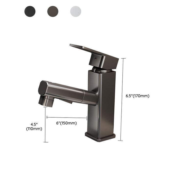 Kalsten | Bathroom Vessel Faucet Swivel Spout Single Handle Faucet with Pull-Out Spray Head