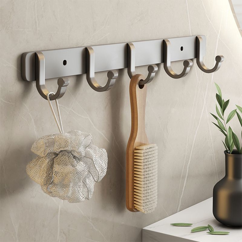 Kalsten | Contemporary Bathroom Accessory Set Grey Aluminum Bathroom Accessory Kit