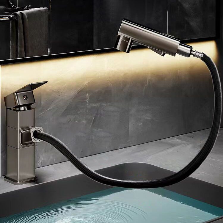 Kalsten | Bathroom Vessel Faucet Swivel Spout Single Handle Faucet with Pull-Out Spray Head