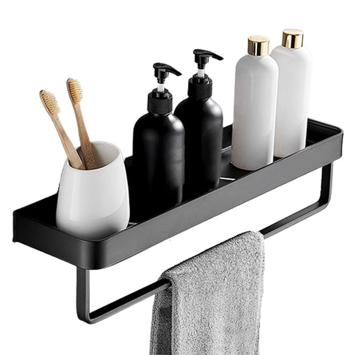 Matt Black Stainless Steel Bathroom Rack