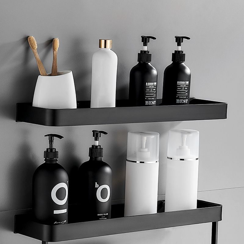 Matt Black Stainless Steel Bathroom Rack