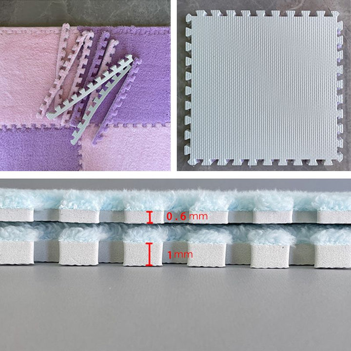 Kalsten | Multicolored Level Loop Carpet Tile Non-Slip Composite Floor Tiles for Bedroom
