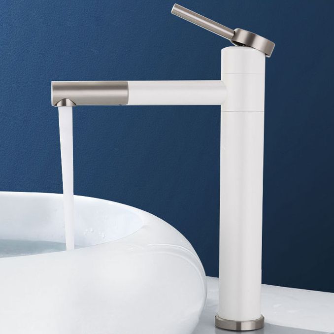 Kalsten | Modern Vessel Sink Faucet Stainless Steel Single Handle Low Arc Pull Down Vessel Faucet