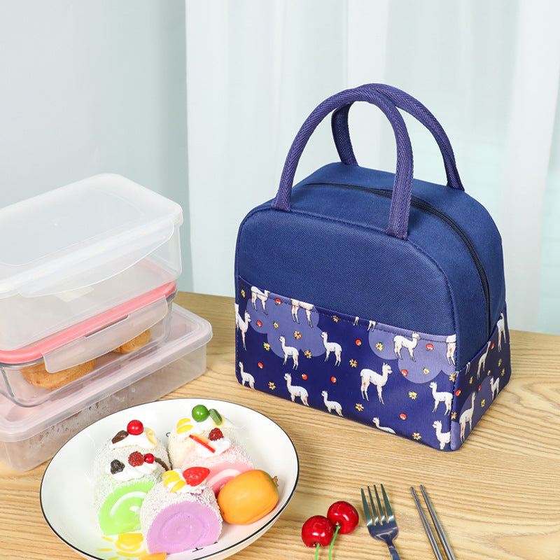 Insulated lunch bag with trendy flamingo pattern Kalsten
