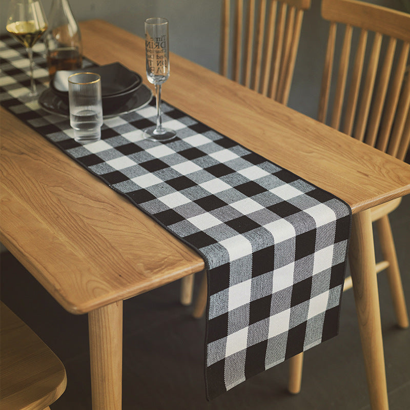Woven table placemat in buffalo check made of cotton blend Kalsten