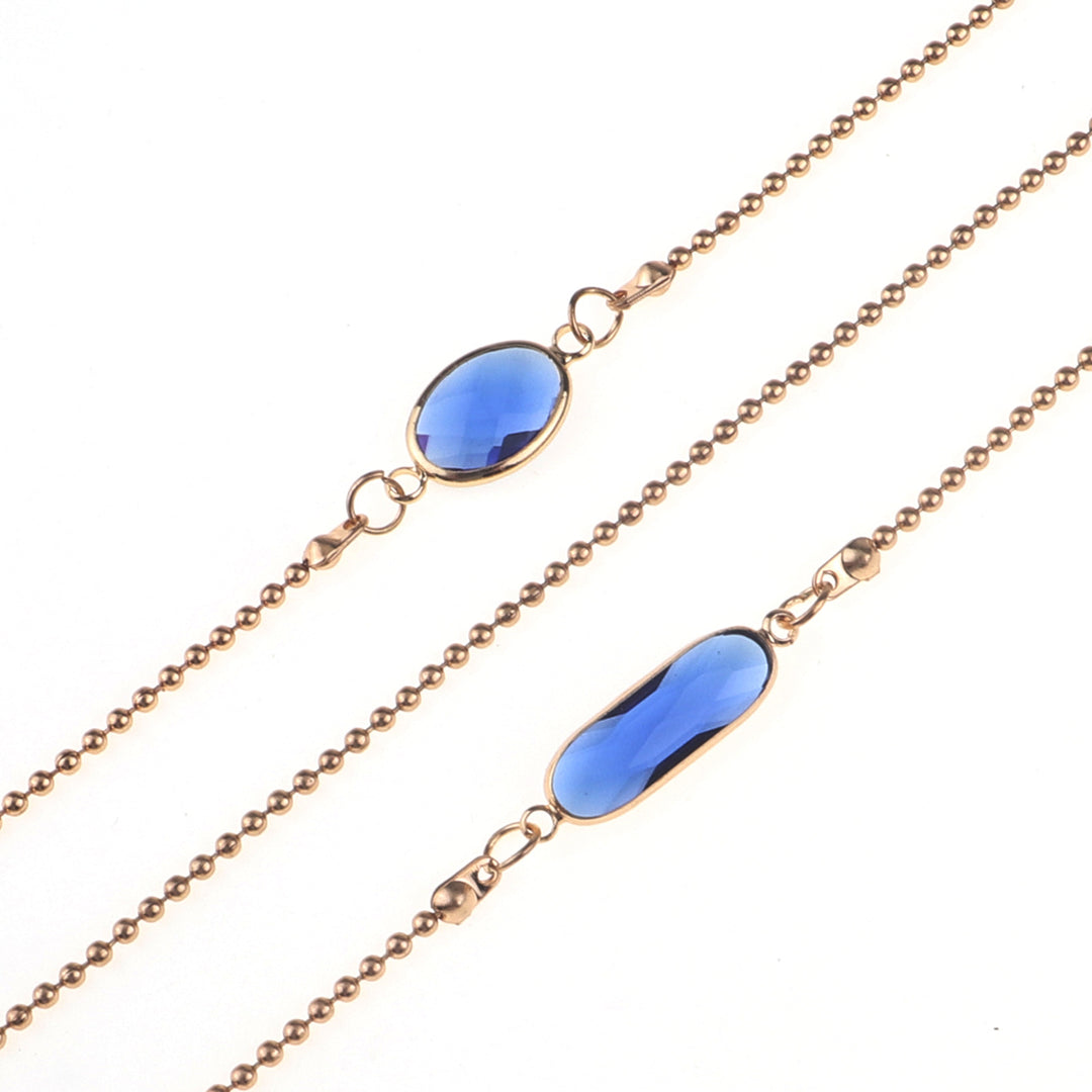 Elegant Blue Stone Necklace Kalsten