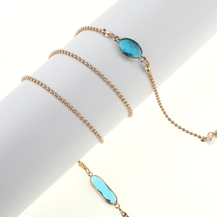 Elegant Blue Stone Necklace Kalsten
