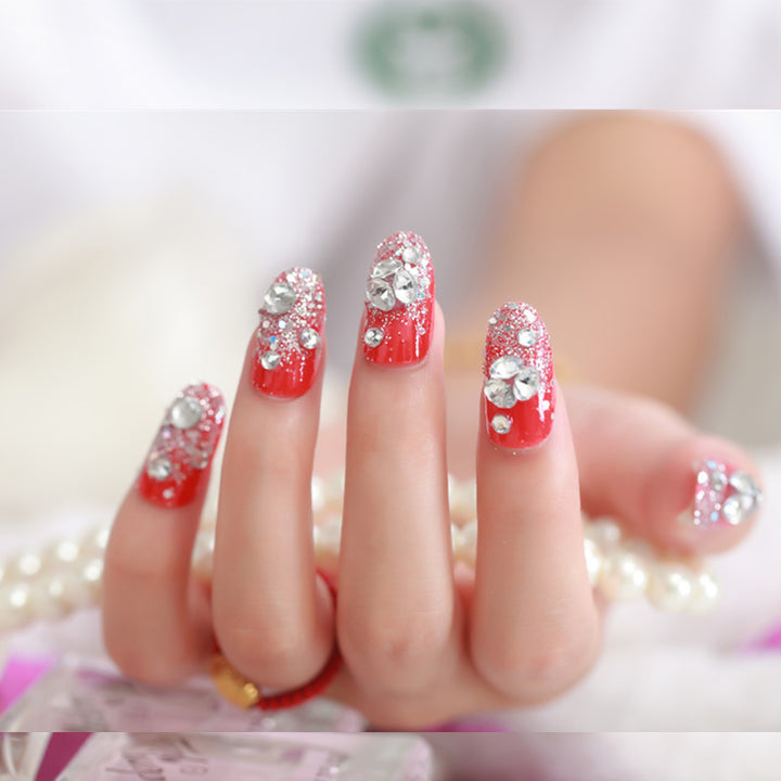 Artificial nails with delicate floral decorations Kalsten
