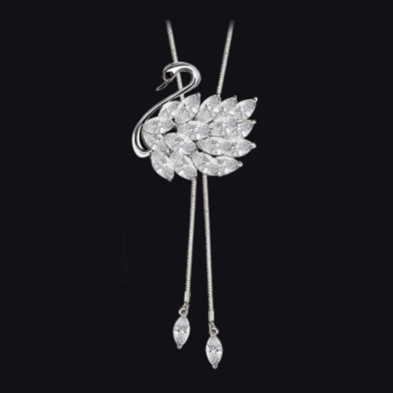 Elegant Swan-Inspired Pendant Necklace Kalsten