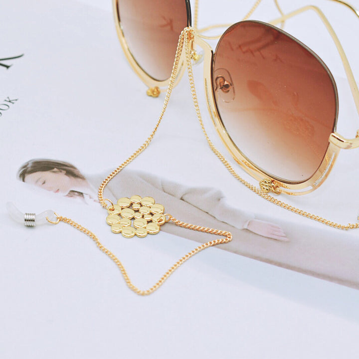 Elegant Layered Chain Eyewear Holder Kalsten