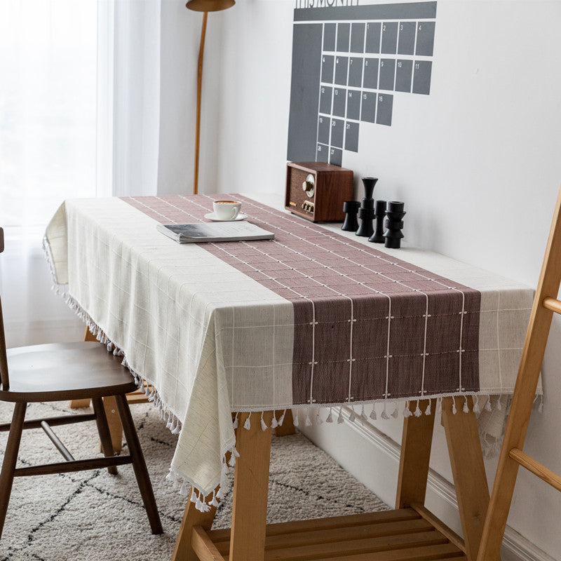Textured Geometric Table Runner