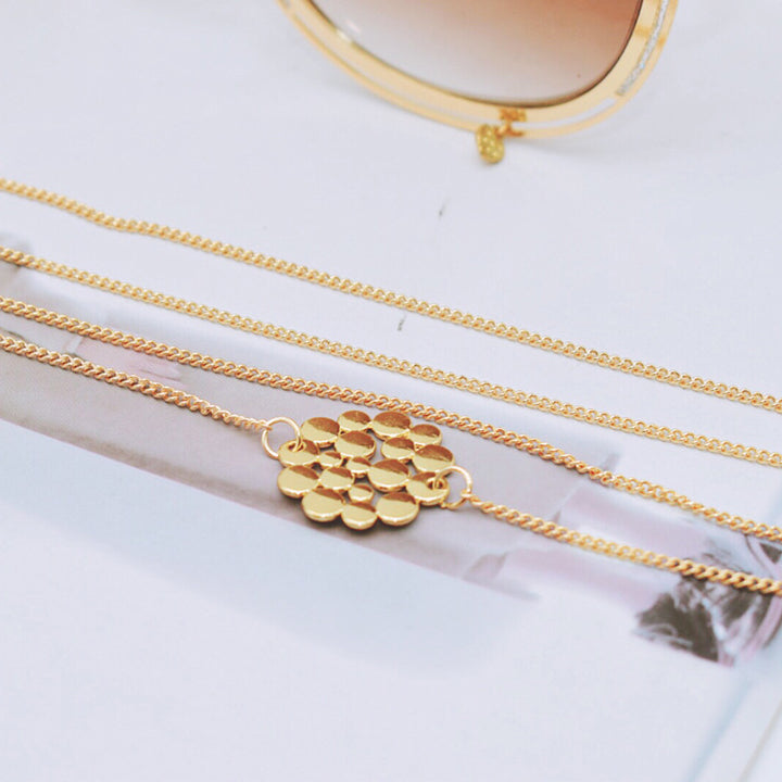 Elegant Layered Chain Eyewear Holder Kalsten