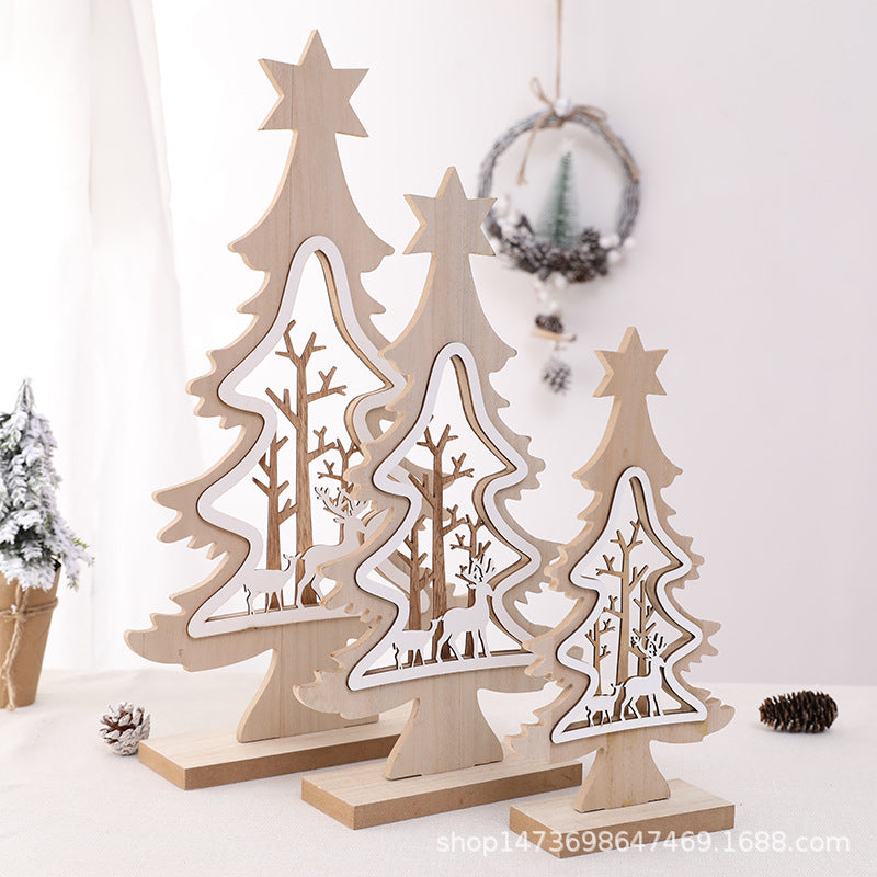 Decorative Wooden Christmas Tree Decoration
