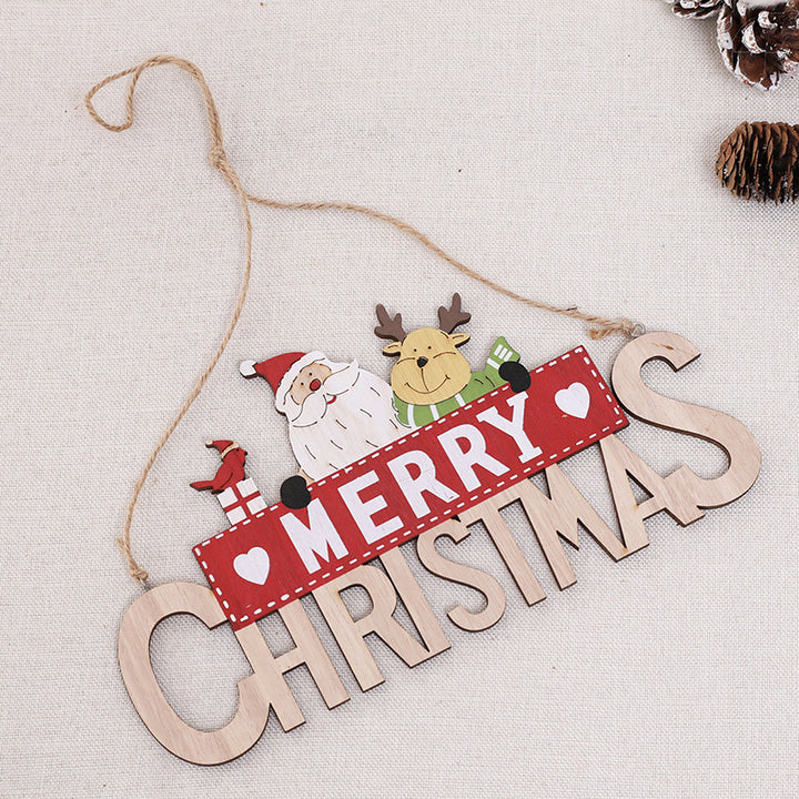 Whimsical Wooden Holiday Wall Decoration