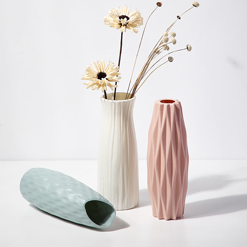 Textured Geometric Decorative Vase Kalsten