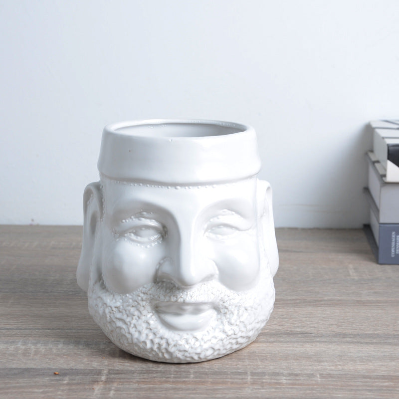 Decorative Plant Pot with Face Kalsten