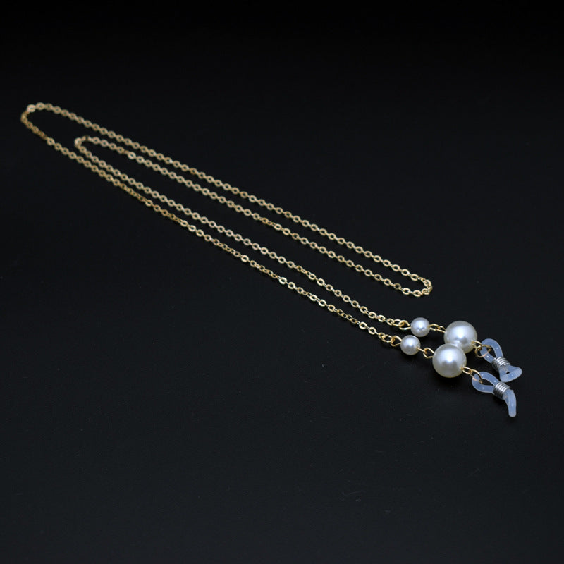 Elegant Long Pearl Chain Eyewear Holder Kalsten