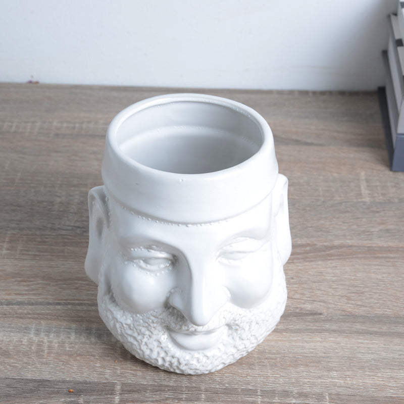 Decorative Plant Pot with Face Kalsten