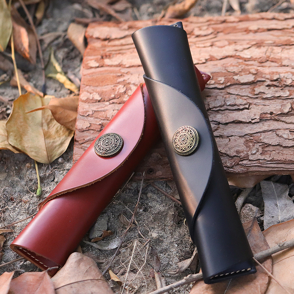 Handcrafted Leather Pencil Roll Case