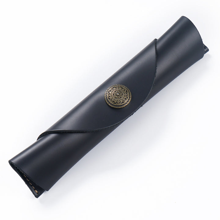 Handcrafted Leather Pencil Roll Case