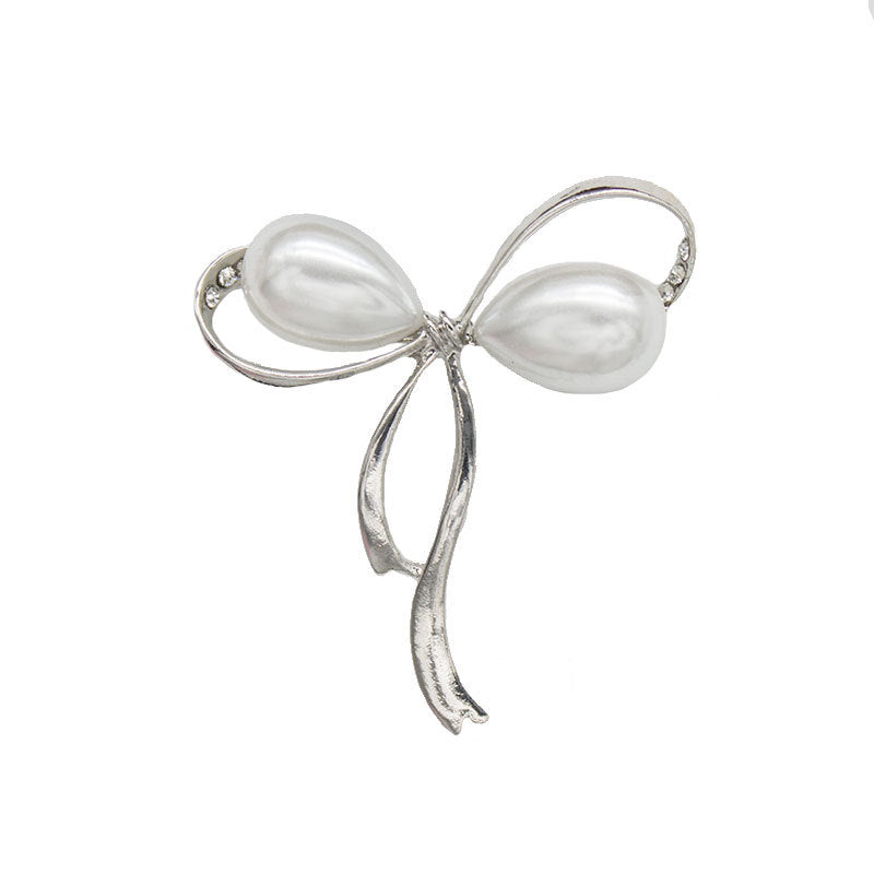 Elegant Pearl Bow Brooch Kalsten