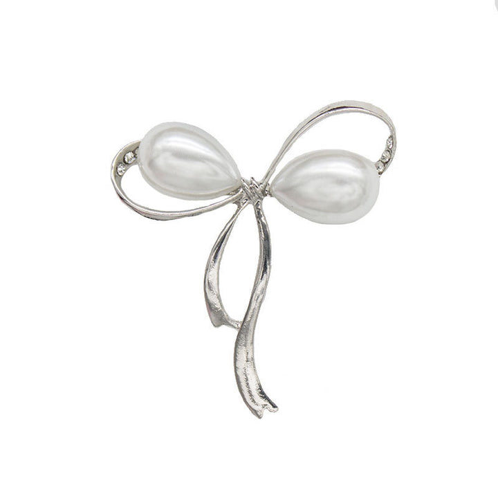 Elegant Pearl Bow Brooch Kalsten