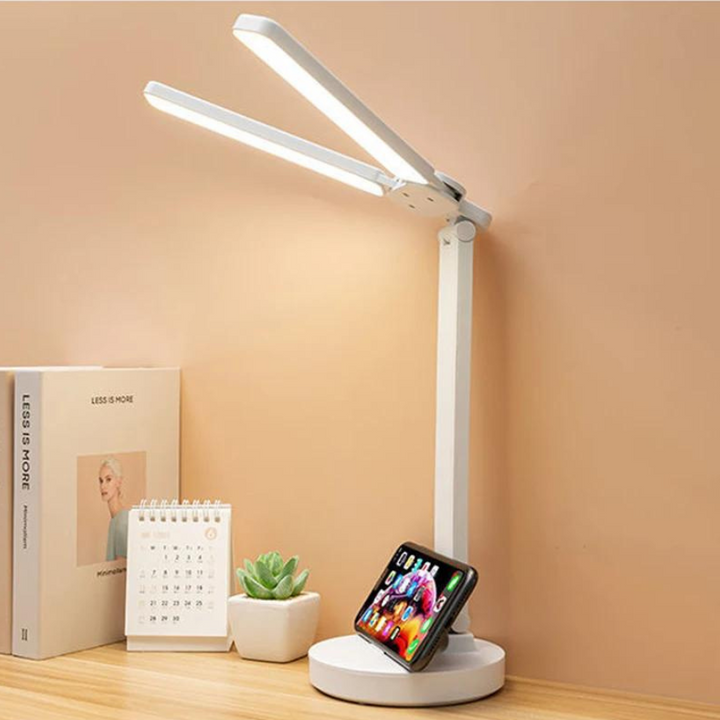 Kalsten | Adjustable Reading Lamp - Rechargeable Dimmable with Phone Table