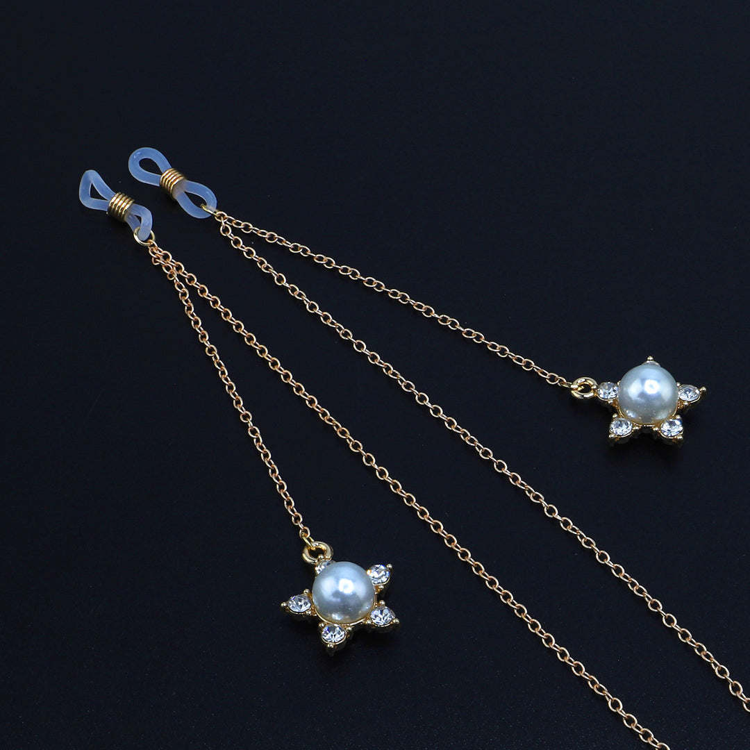 Pearl-Accented Eyewear Chain Kalsten