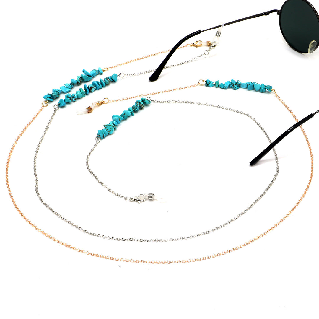 Stylish Eyewear Chain with Natural Stone Accents Kalsten